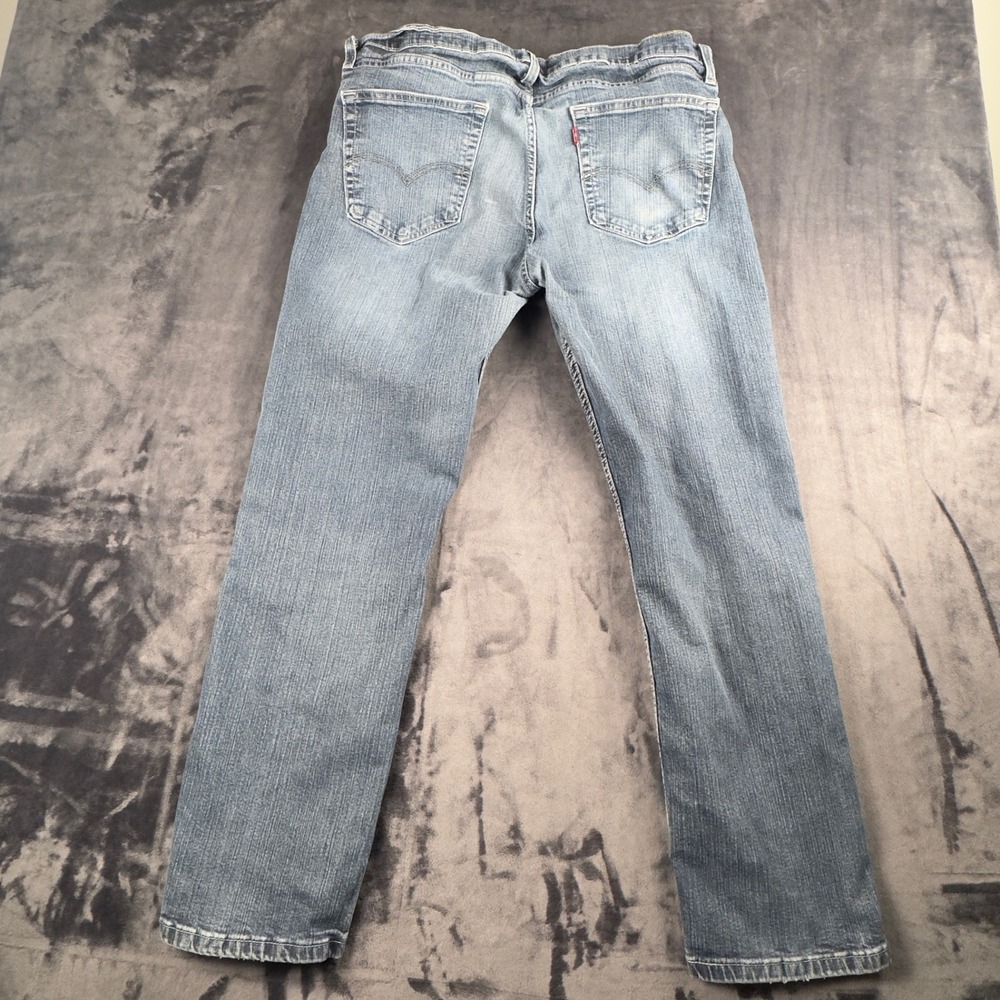 Levi's Jeans Mens 34x28 Blue WaterLess Straight Leg Denim 2408 - Picture 7 of 8